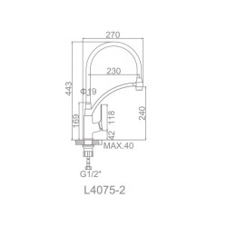 Смеситель для кухни Ledeme l4075-2 Смеситель для кухни Ledeme l4075-2