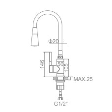 Смеситель для кухни LEDEME L4199-2
