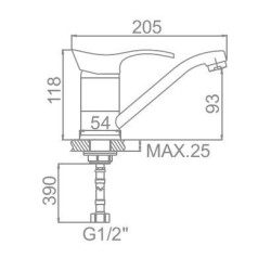Смеситель для кухни Ledeme H01 L4501-2
