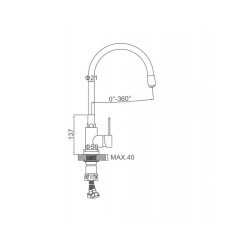 Смеситель для кухни LEDEME L74004-16