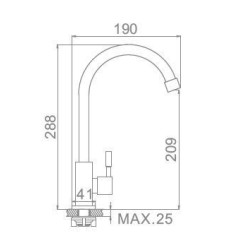 Смеситель для кухни LEDEME L74195(Моно) Смеситель для кухни LEDEME L74195(Моно)