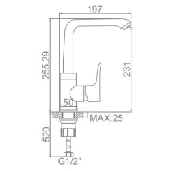 Смеситель для кухни Ledeme H34 L4034-2